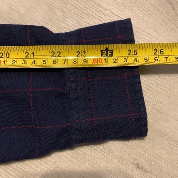 Bonobos Size M Slim Fit Navy/red Plaid windowpane - Picture 7 of 14